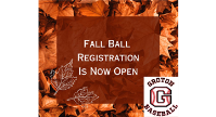 Fall Ball Regestration Is Open